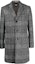 Buy HUGO BOSS FW22 灰色格紋單扣中長大衣 50479580-001