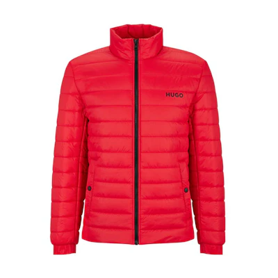 HUGO BOSS FW22 Lightweight Solid Logo Zip-Up Jacket. 50468719-693