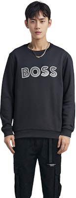 HUGO BOSS FW22 海軍藍純色字母印花衛衣. 50483018-402 Shop HUGO BOSS FW22 海軍藍純色字母印花衛衣. 50483018-402