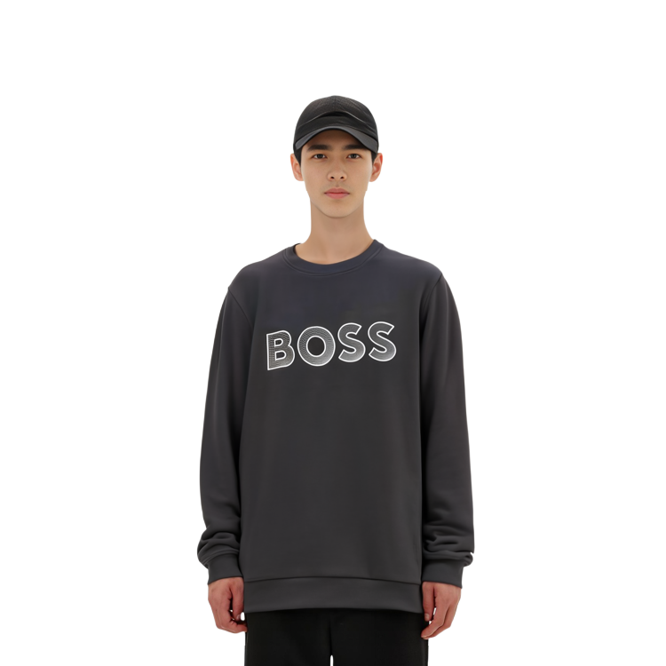 Purchase HUGO BOSS FW22 海軍藍純色字母印花衛衣. 50483018-402