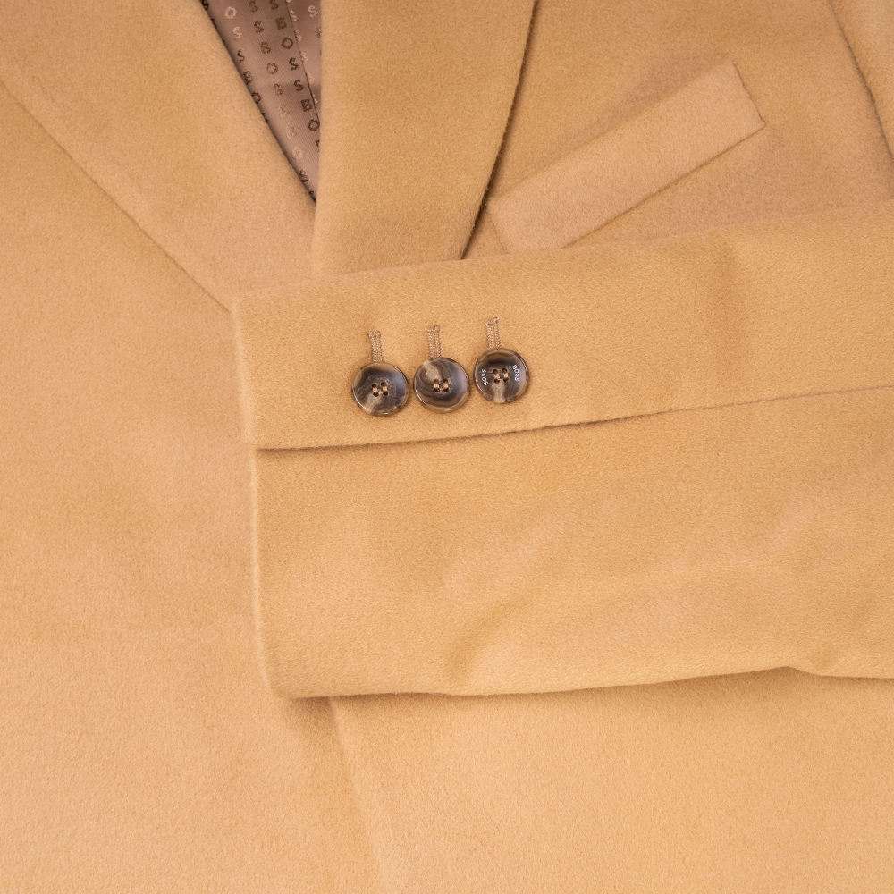 Sizing HUGO BOSS FW22  Slim Fit Wool-Cashmere Long Coat Khaki 50479756-260