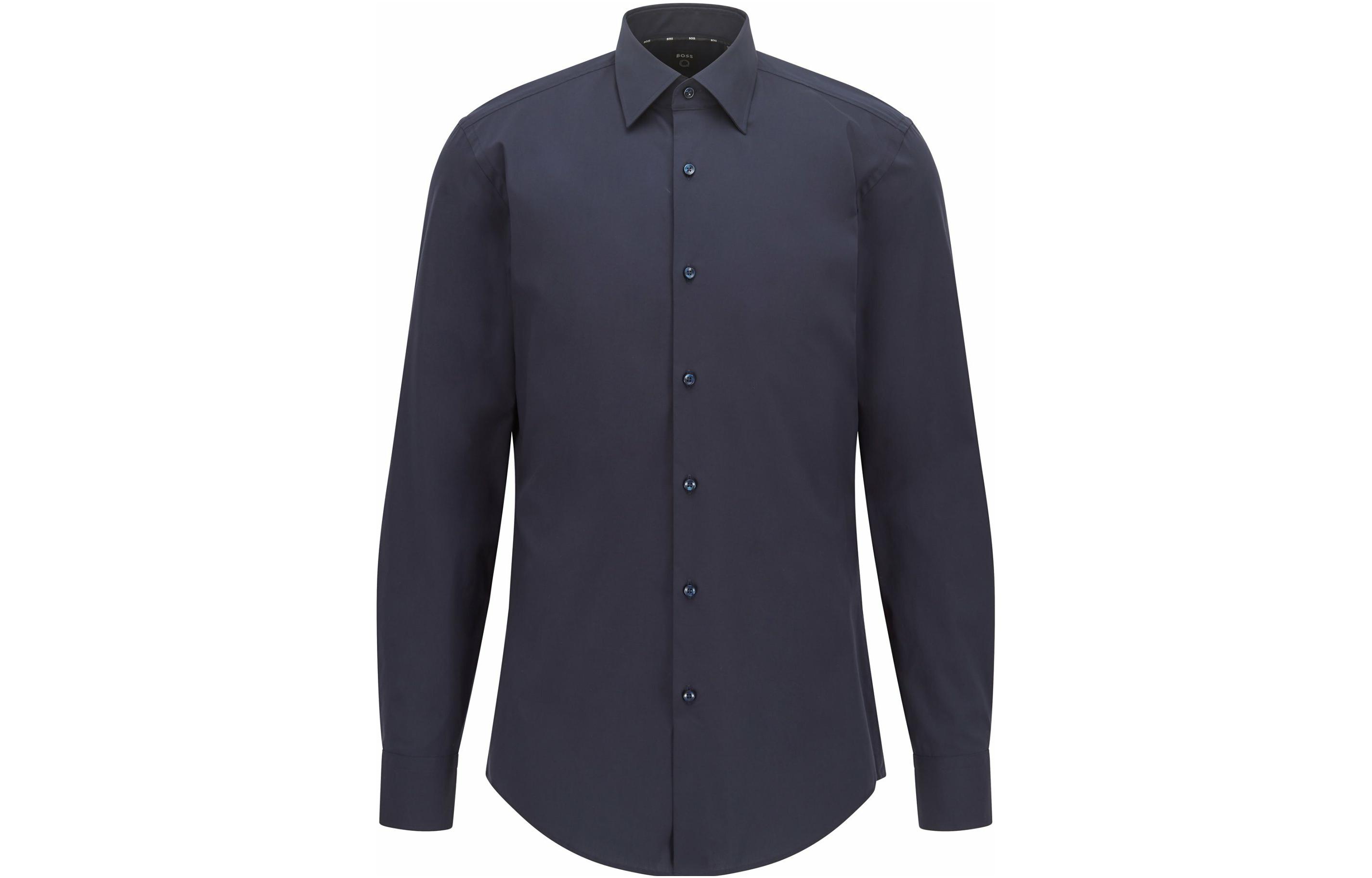 Order HUGO BOSS FW22  Solid Blue Casual Shirt. 50469345-404
