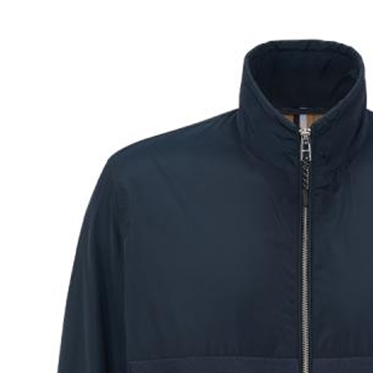 HUGO BOSS FW22  Solid Navy Zip Pocket Casual Long Sleeve Jacket 50482595-404 圖 6