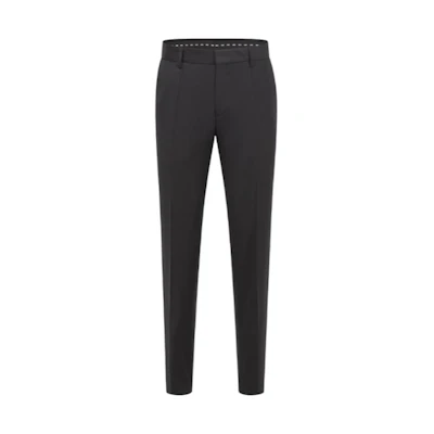HUGO BOSS FW22 Solid Straight-Leg Casual Pants Black 50469174-001