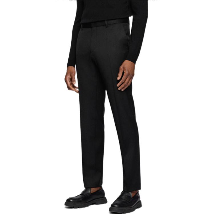 Lookbook HUGO BOSS FW22 黑色直筒休閒褲 50469174-001