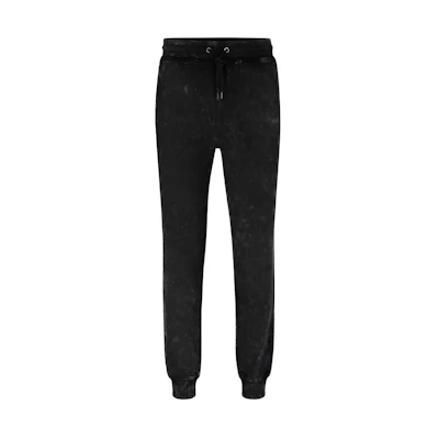 HUGO BOSS FW22 Washed Elastic Waist Knit Joggers Black. 50483472-001