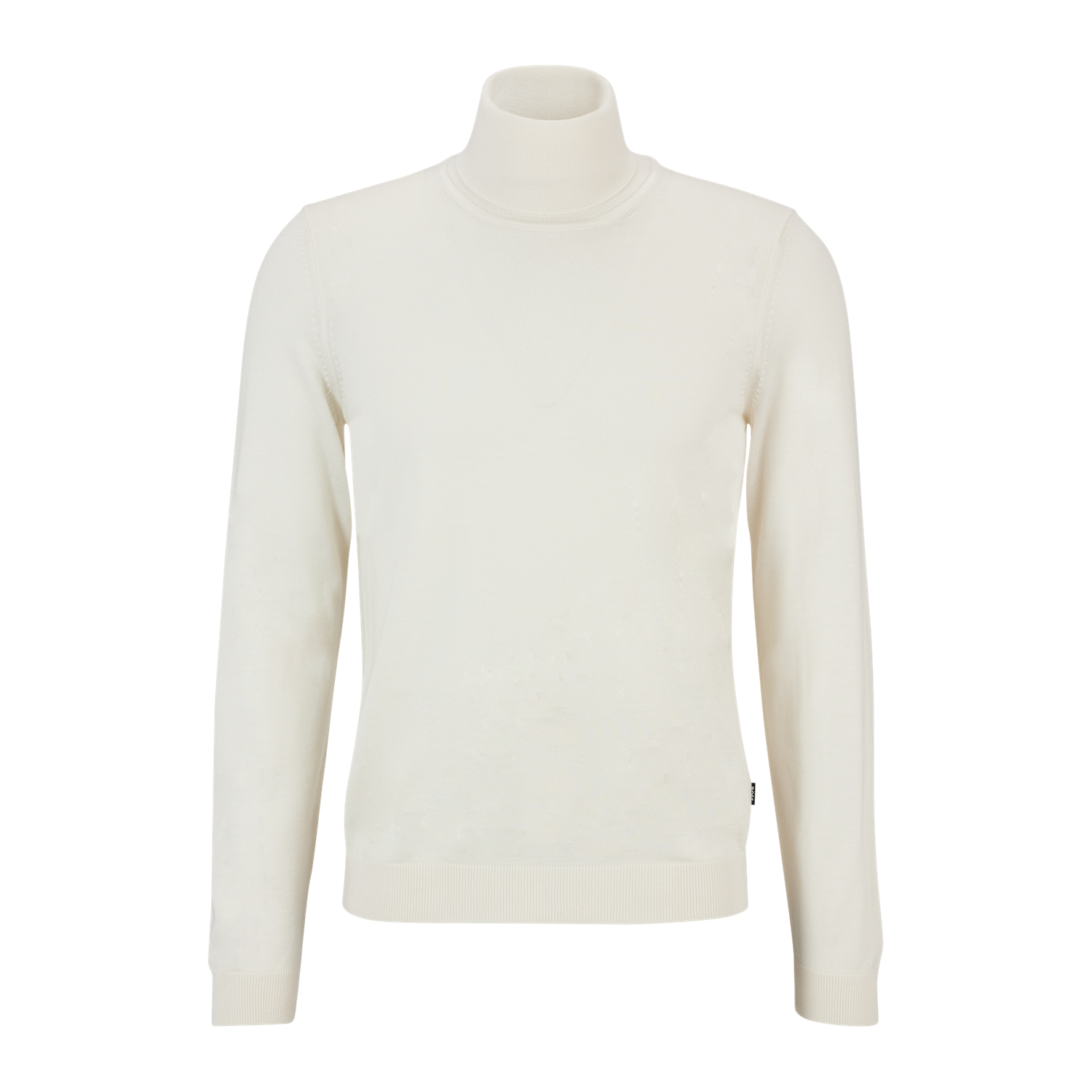HUGO BOSS FW22  White Slim-Fit Turtleneck Wool Sweater Pullover. 50468262-131