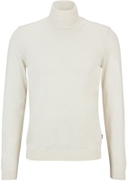 HUGO BOSS FW22 White Slim-Fit Turtleneck Wool Sweater Pullover. 50468262-131 HUGO BOSS FW22 White Slim-Fit Turtleneck Wool Sweater Pullover. 50468262-131