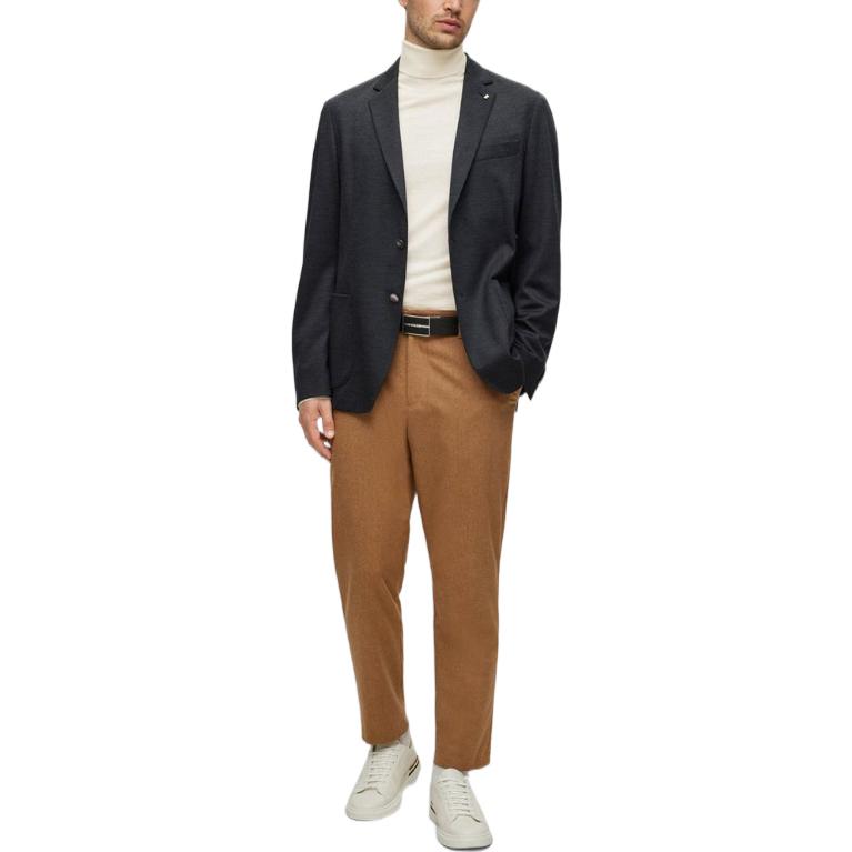 Lookbook HUGO BOSS FW22  White Slim-Fit Turtleneck Wool Sweater Pullover. 50468262-131