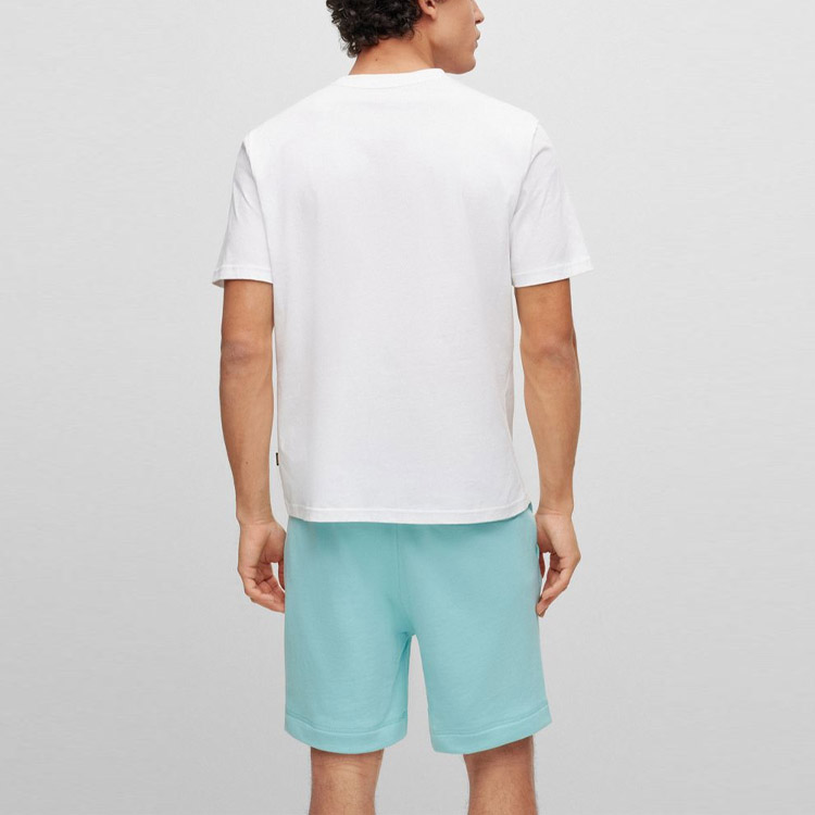 Purchase HUGO BOSS FW22 白色潑墨字母印花純棉針織T恤 50491718-102