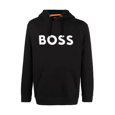 HUGO BOSS FW22 Big Logo Pullover Sweatshirt Black 50483453-001