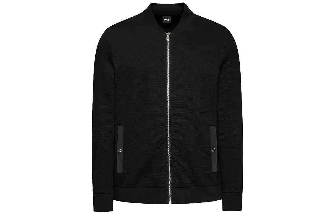 HUGO BOSS FW22 Black Casual Zip Pocket Long Sleeve Jacket 50471725-001