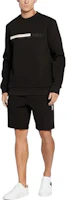 Lookbook HUGO BOSS FW22 Black Crewneck Pullover Sweatshirt with Logo Embroidery. 50471712-001