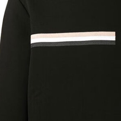 HUGO BOSS FW22 Black Crewneck Pullover Sweatshirt with Logo Embroidery. 50471712-001 Details for HUGO BOSS FW22 Black Crewneck Pullover Sweatshirt with Logo Embroidery. 50471712-001