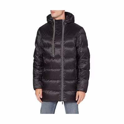 HUGO BOSS FW22 Black Double-Zip Hoodie Jacket 50434372-001