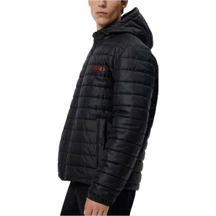 Details for HUGO BOSS 2022秋冬男款黑色連帽夾克帶LOGO印花。 50474699-001