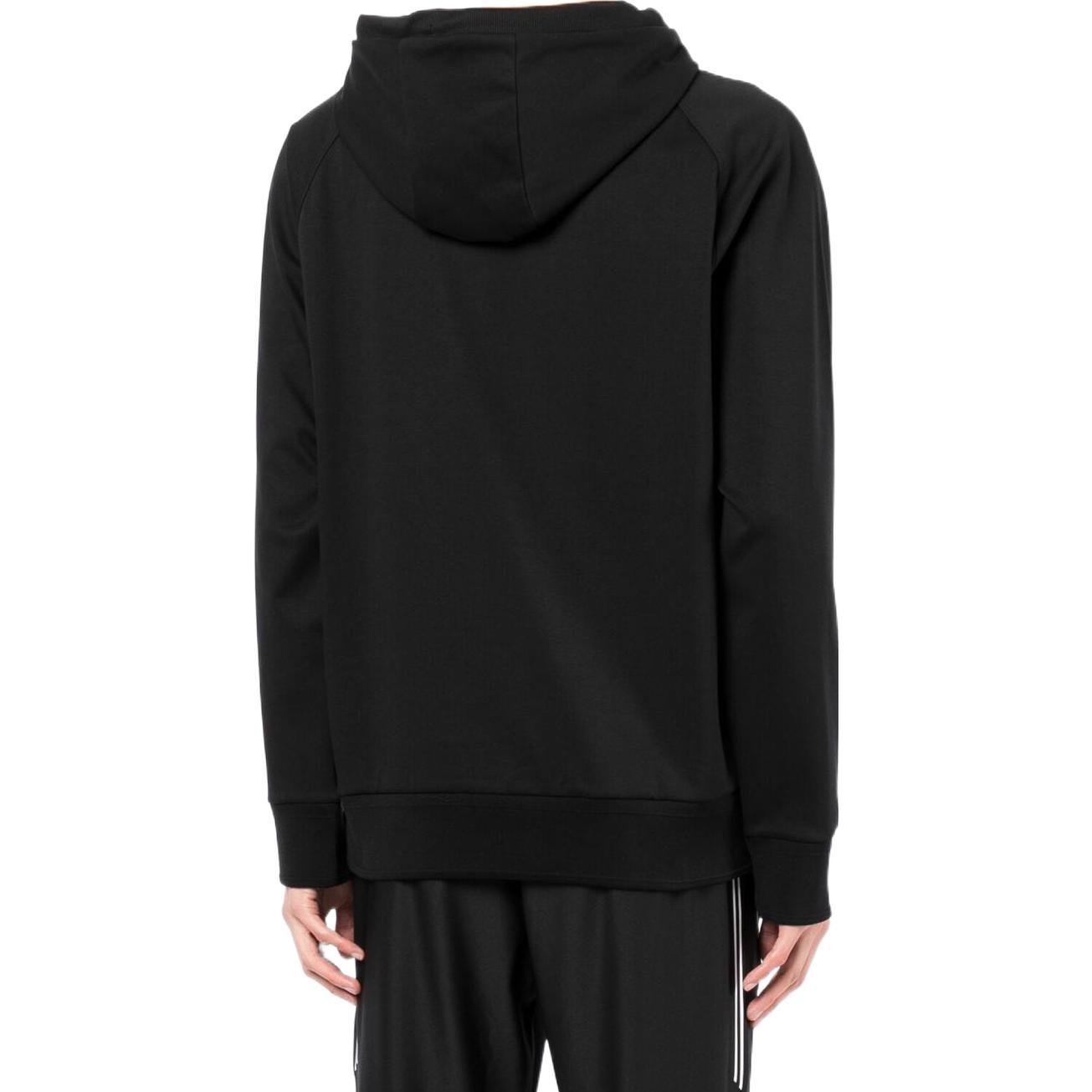 Shop HUGO BOSS FW22 Black Hoodie Men’s with Logo Patch and Drawstring Design. 50468984-001