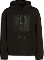 HUGO BOSS FW22 Black Hoodie with Logo Print and Front Pocket 50476436-001 HUGO BOSS FW22 Black Hoodie with Logo Print and Front Pocket 50476436-001