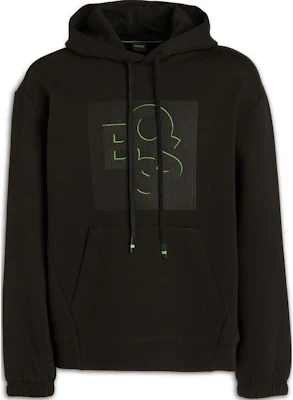 雨果博斯 FW22 黑色连帽衫 带标志印花和前口袋 50476436-001 Buy 雨果博斯 FW22 黑色连帽衫 带标志印花和前口袋 50476436-001