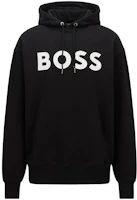 HUGO BOSS FW22 Black Hoodie with Logo Print Unisex Long Sleeve Sweatshirt 50477732-001 HUGO BOSS FW22 Black Hoodie with Logo Print Unisex Long Sleeve Sweatshirt 50477732-001