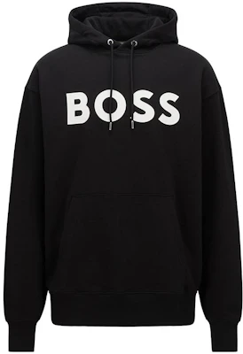 HUGO BOSS FW22 Black Hoodie with Logo Print Unisex Long Sleeve Sweatshirt 50477732-001 Buy HUGO BOSS FW22 Black Hoodie with Logo Print Unisex Long Sleeve Sweatshirt 50477732-001
