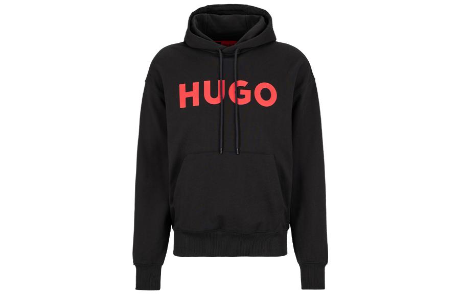 Order HUGO BOSS FW22 Sudadera Negra Casual con Estampado de Letras. 50490614-001