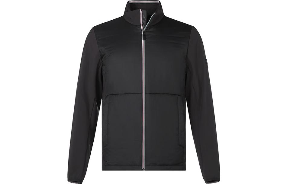 HUGO BOSS FW22 Black Solid Color Casual Stand Collar Jacket 50470302-001