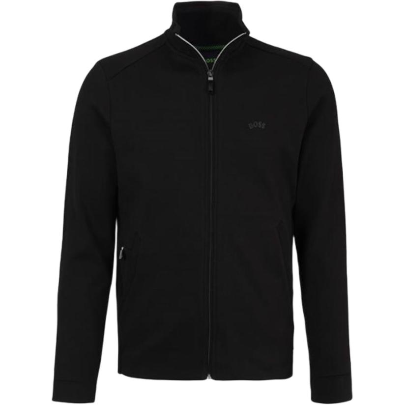 HUGO BOSS FW22 Black Solid Zip-Up High Collar Jacket 50469097-001