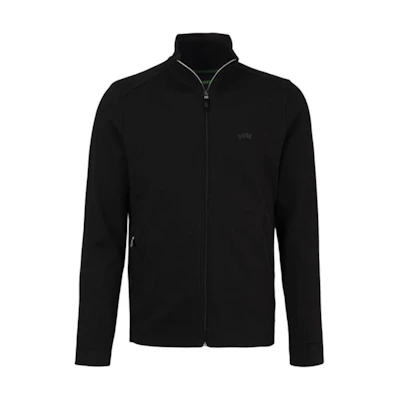 HUGO BOSS FW22 Black Solid Zip-Up High Collar Jacket 50469097-001