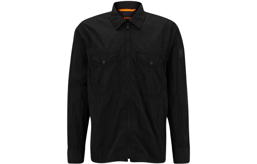 HUGO BOSS FW22 Black Solid Zip Pocket Long Sleeve Jacket  Outerwear. 50484624-001 圖 2