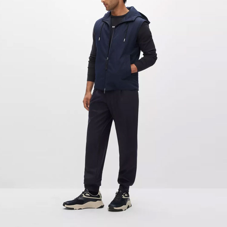 Lookbook HUGO BOSS FW22 藍色胸前字母印花套頭衫 50475138-402