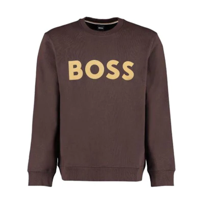 HUGO BOSS FW22 Brown Pullover Sweatshirt with Logo Print 50477309-210