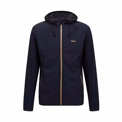HUGO BOSS FW22 Casual Zip-Up Hoodie in Dark Blue 50465960-402