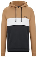 HUGO BOSS FW22 Colorblock Pullover Sweatshirt Khaki 50480672-260 HUGO BOSS FW22 Colorblock Pullover Sweatshirt Khaki 50480672-260