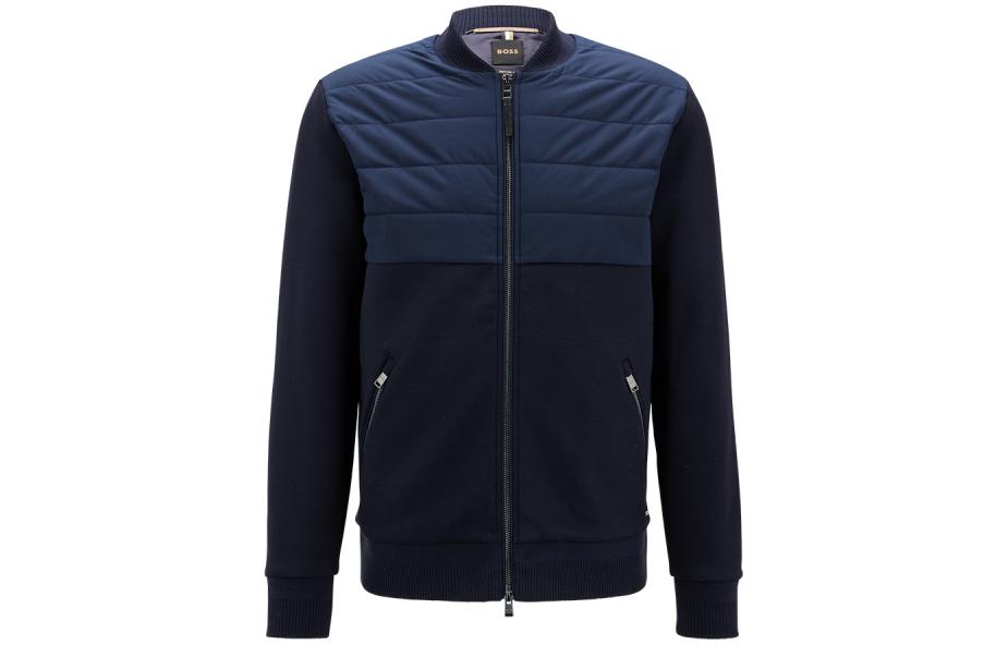 HUGO BOSS FW22 Colorblock Zip Jacket for Men - Blue 50477052-404