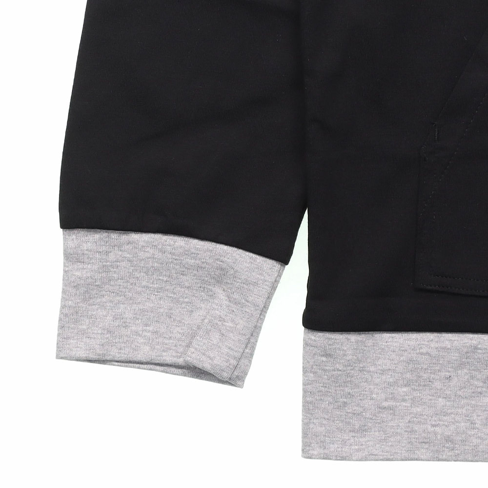 Purchase 雨果博斯 FW22 男士刺绣标志拼接拉链夹克 黑色 50469548-001