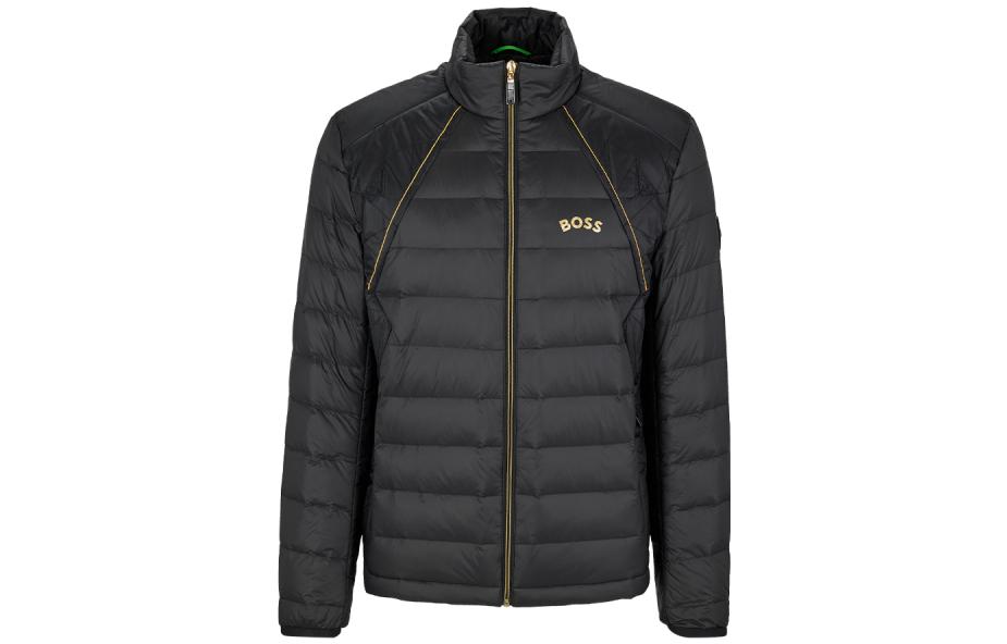 HUGO BOSS FW22 Embroidered Water-Repellent Down Jacket Black Mens 50475011-001