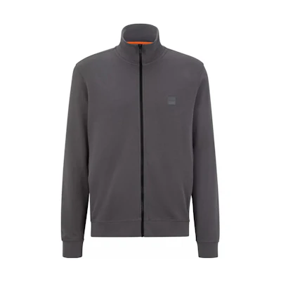 HUGO BOSS FW22 Full-Zip Logo High Collar Jacket Grey Menswear 50468428-023