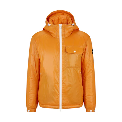 HUGO BOSS FW22 Glossy Solid Hoodie Jacket Light Orange 50478849-890