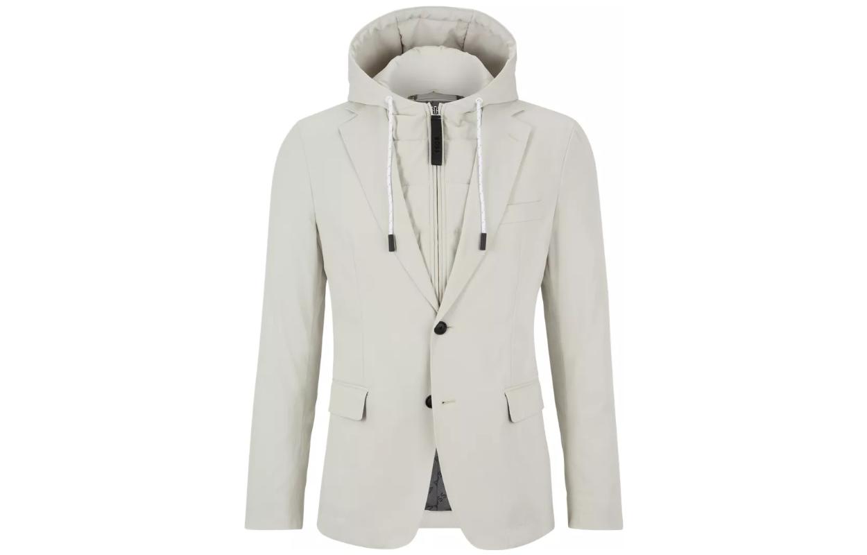 HUGO BOSS FW22 Ivory Detachable Pocket Jacket 50482131-102