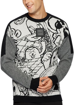 HUGO BOSS 2022秋冬男士灰色提花圖案套頭毛衣 50462428-100 Shop HUGO BOSS 2022秋冬男士灰色提花圖案套頭毛衣 50462428-100