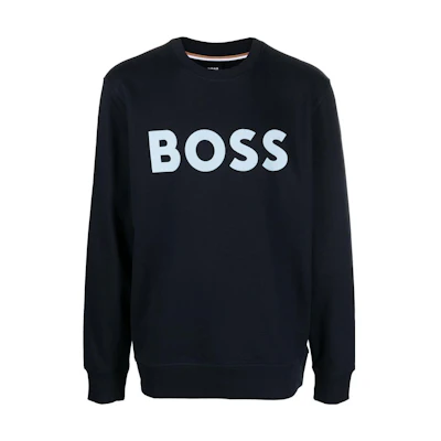 HUGO BOSS FW22 Letter Logo Printed Pullover Sweatshirt Men’s Black 50477309-001