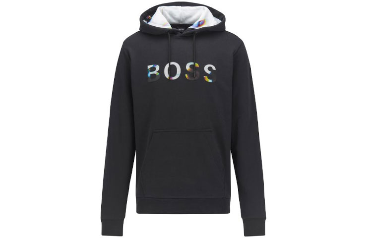 HUGO BOSS FW22 Letter Pattern Hoodie Black Fashion 50466810-001