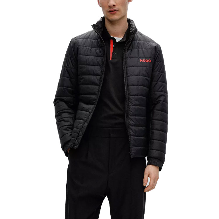 Details for HUGO BOSS 男士黑色轻便拉链夹克 FW22 带标志 50468719 001 50468719-001