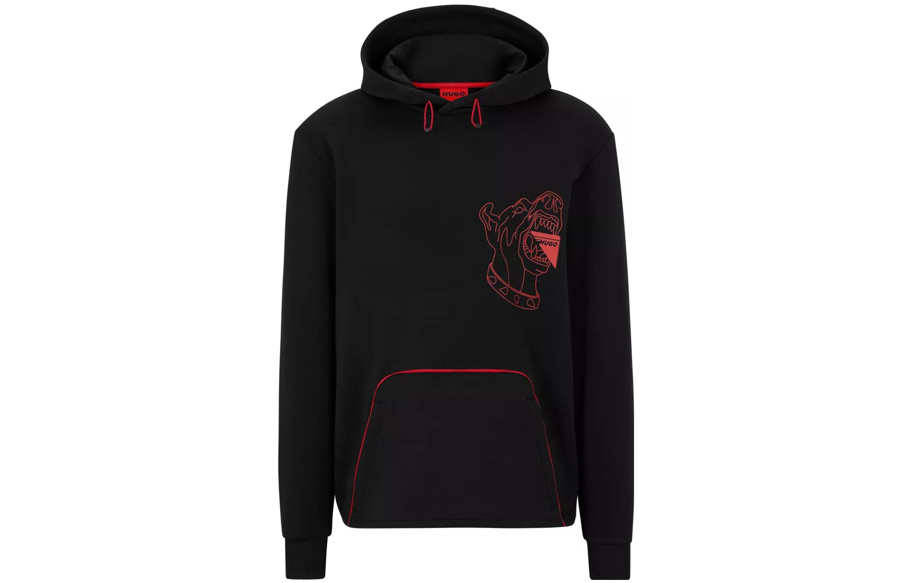 HUGO BOSS FW22 Line Dog Logo Graphic Sweatshirt Black () 50479054-002