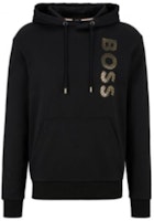 HUGO BOSS FW22 Logo Print Black Hoodie Long Sleeve Pullover. 50481746-001 HUGO BOSS FW22 Logo Print Black Hoodie Long Sleeve Pullover. 50481746-001