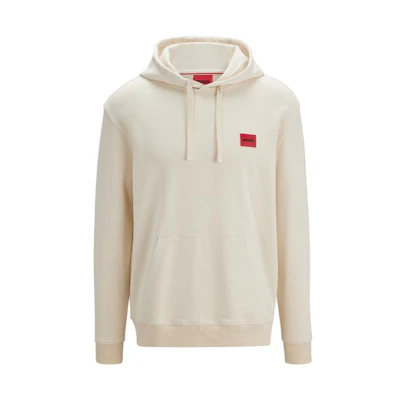 HUGO BOSS FW22 Logo Print Hooded Sweatshirt Off-White 50477318-108