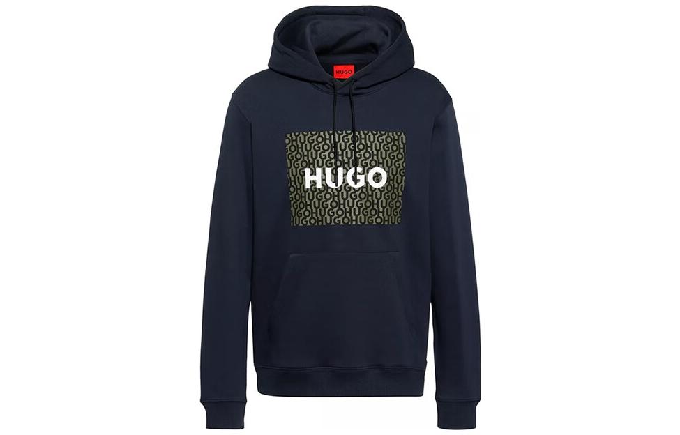 HUGO BOSS FW22 Logo Print Sweatshirt Deep Blue 50473875-405