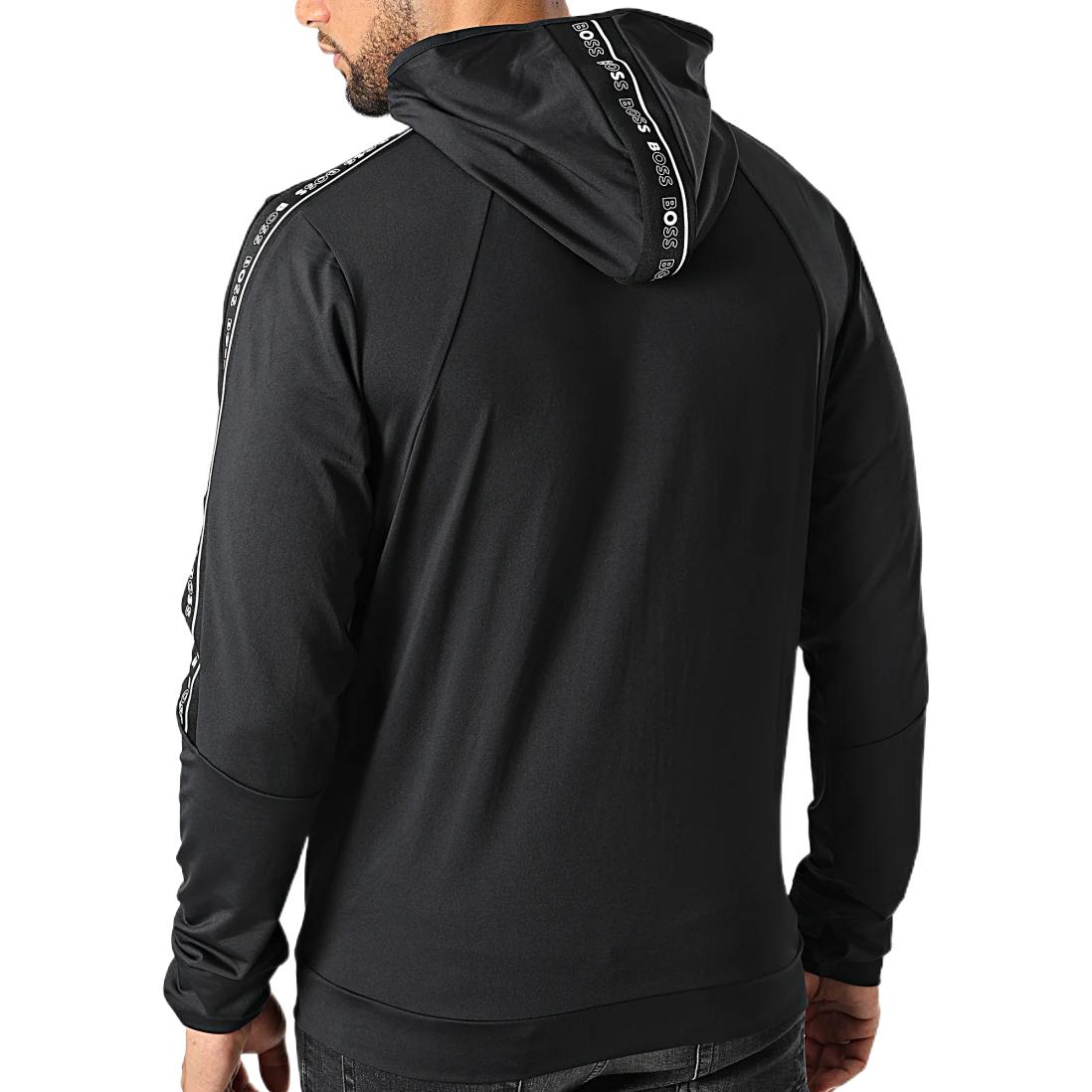 HUGO BOSS FW22 Logo Tape Hooded Zip-Up Jacket Men’s Black 50472367-001 圖 5