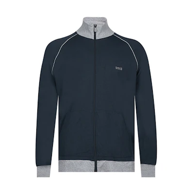 HUGO BOSS FW22 Navy Embroidered Logo Zip-Up Track Jacket 50469548-403
